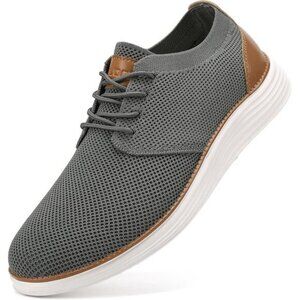 🆕VILOCY Men's Grey Fashion Business Comfortable Breathable Dress Sneaker